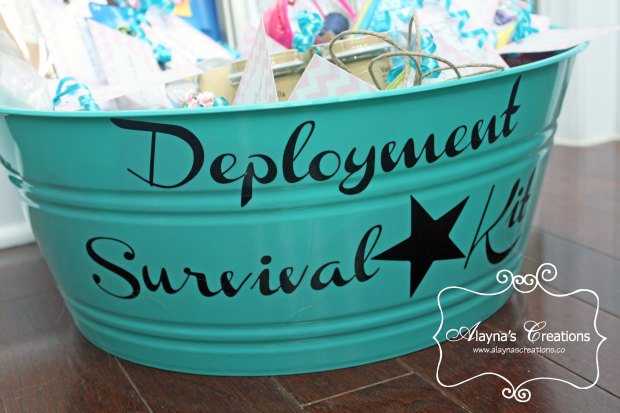 Gift Basket Idea for spouse of a military member being deployed Deployment Survival Kit
