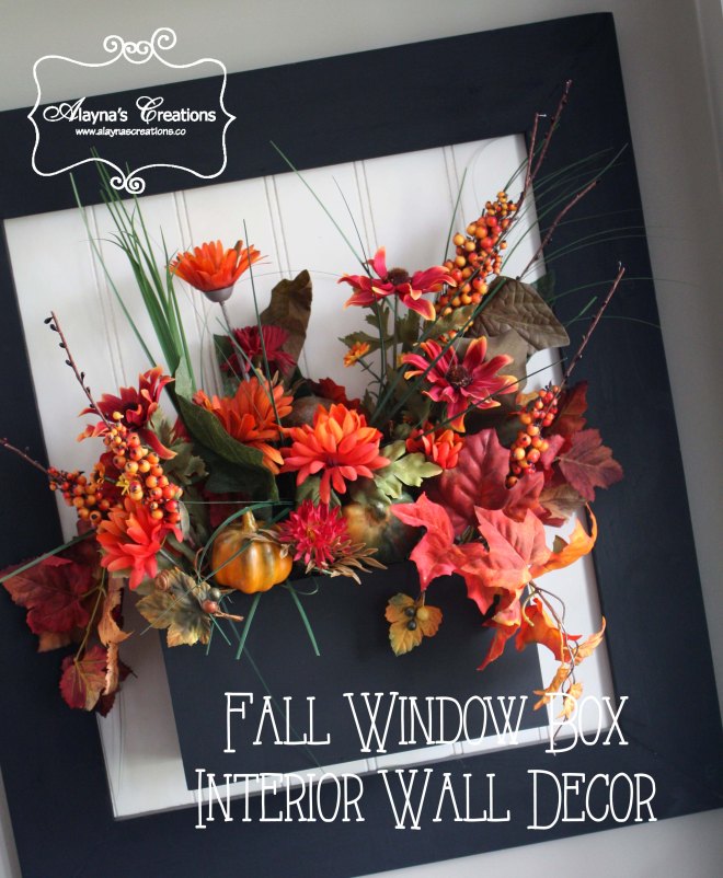 Interior Window Box Fall Halloween or Thanksgiving Decorating Idea